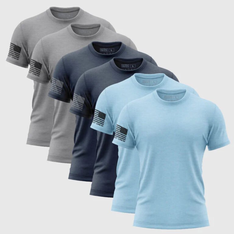 "Blues" Flag T-Shirt patriotic shirts for men (6 Pack)